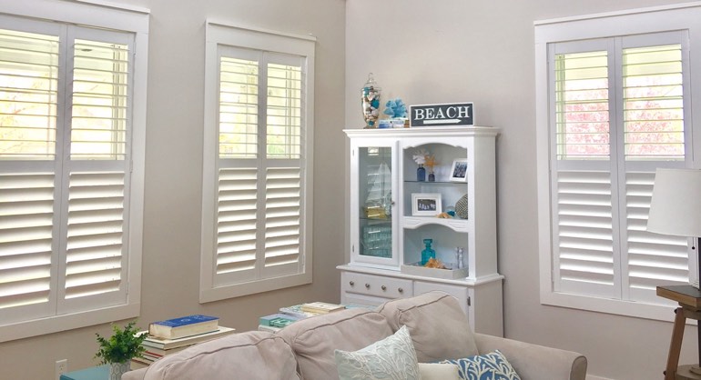 Dover Delaware shutters in living room